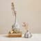 Hello Honey® 8" White Stoneware Vase with Raised Dots & Reactive Glaze